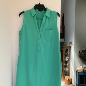 Sleeveless Teal Shift Dress